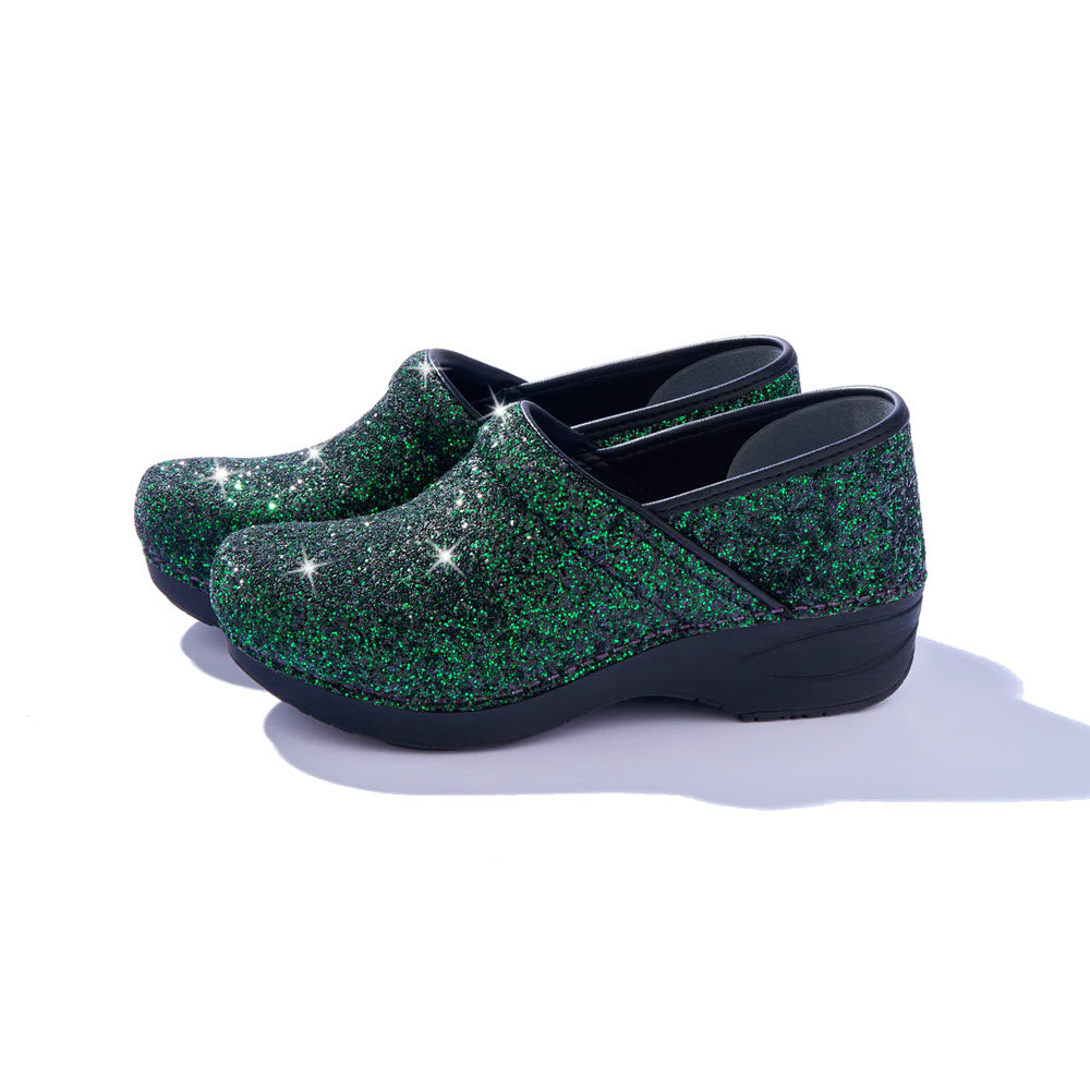 DANSKO XP 2.0 ELIXIR GREEN GLITTER CLOG - WOMENS