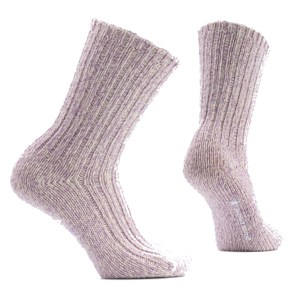 SMARTWOOL COZY HERITAGE RIB CREW SOCKS PURPLE DAWN - WOEMNS
