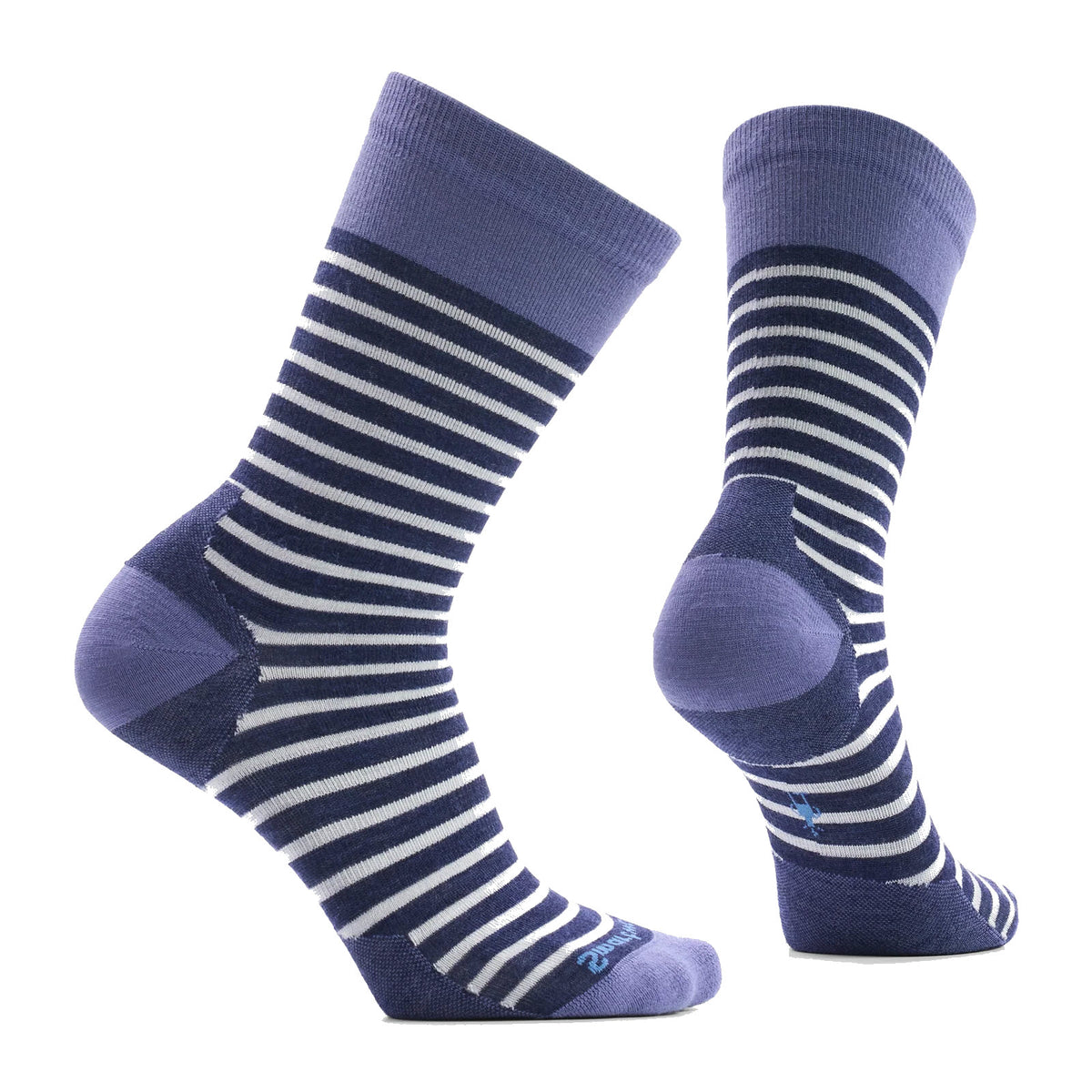 SMARTWOOL PINSTRIPE CREW SOCKS DEEP NAVY - WOMENS