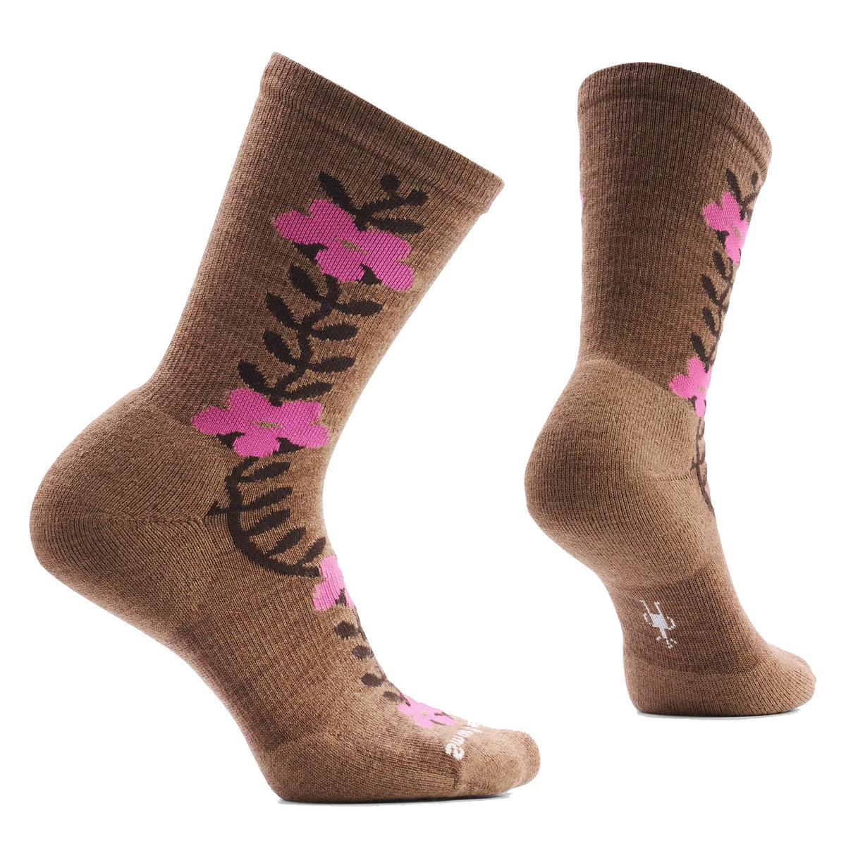 SMARTWOOL GARDEN VINE CREW SOCKS MOCHA - WOMENS
