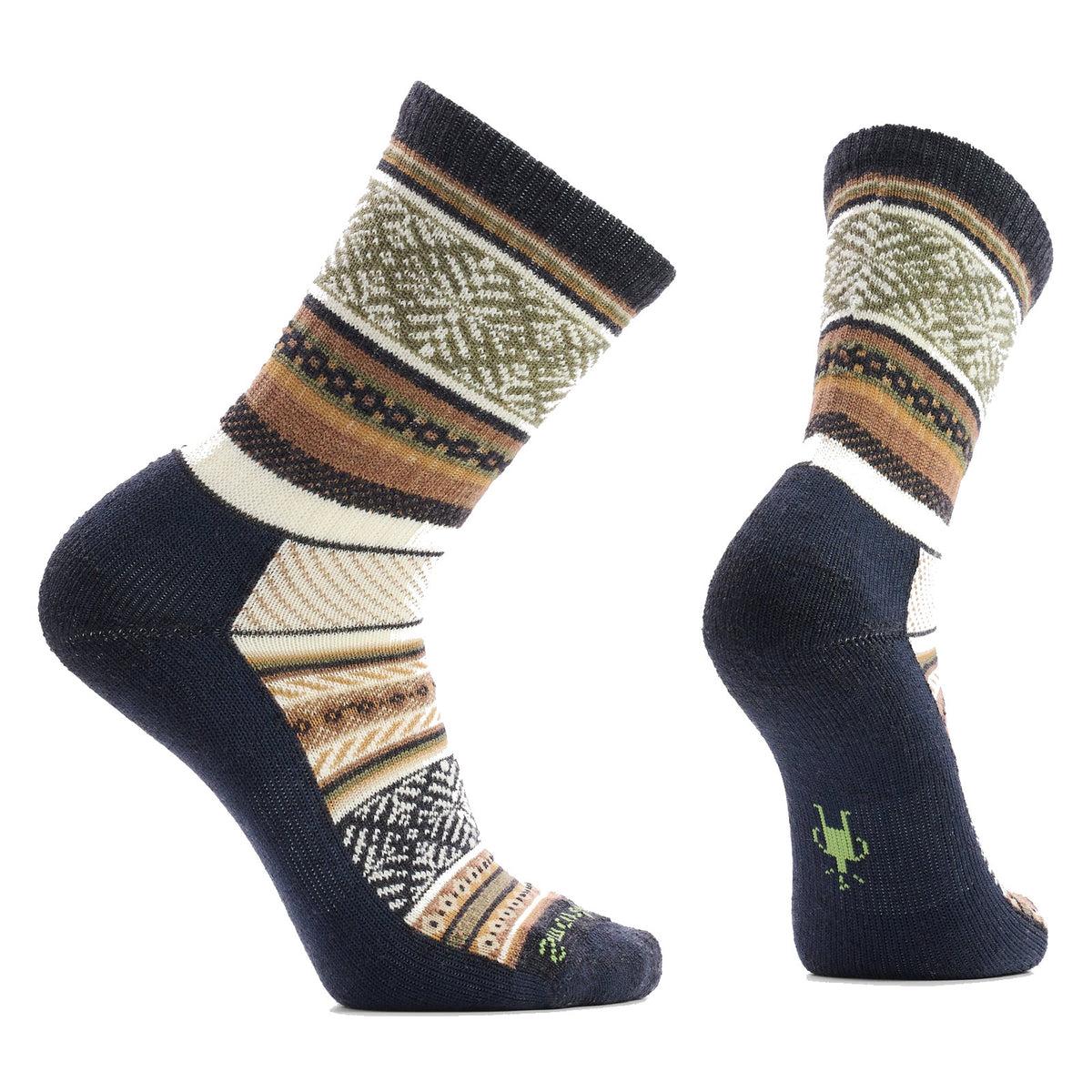 SMARTWOOL MENS COZY FAIRISLE CREW SOCKS CHARCOAL - MENS