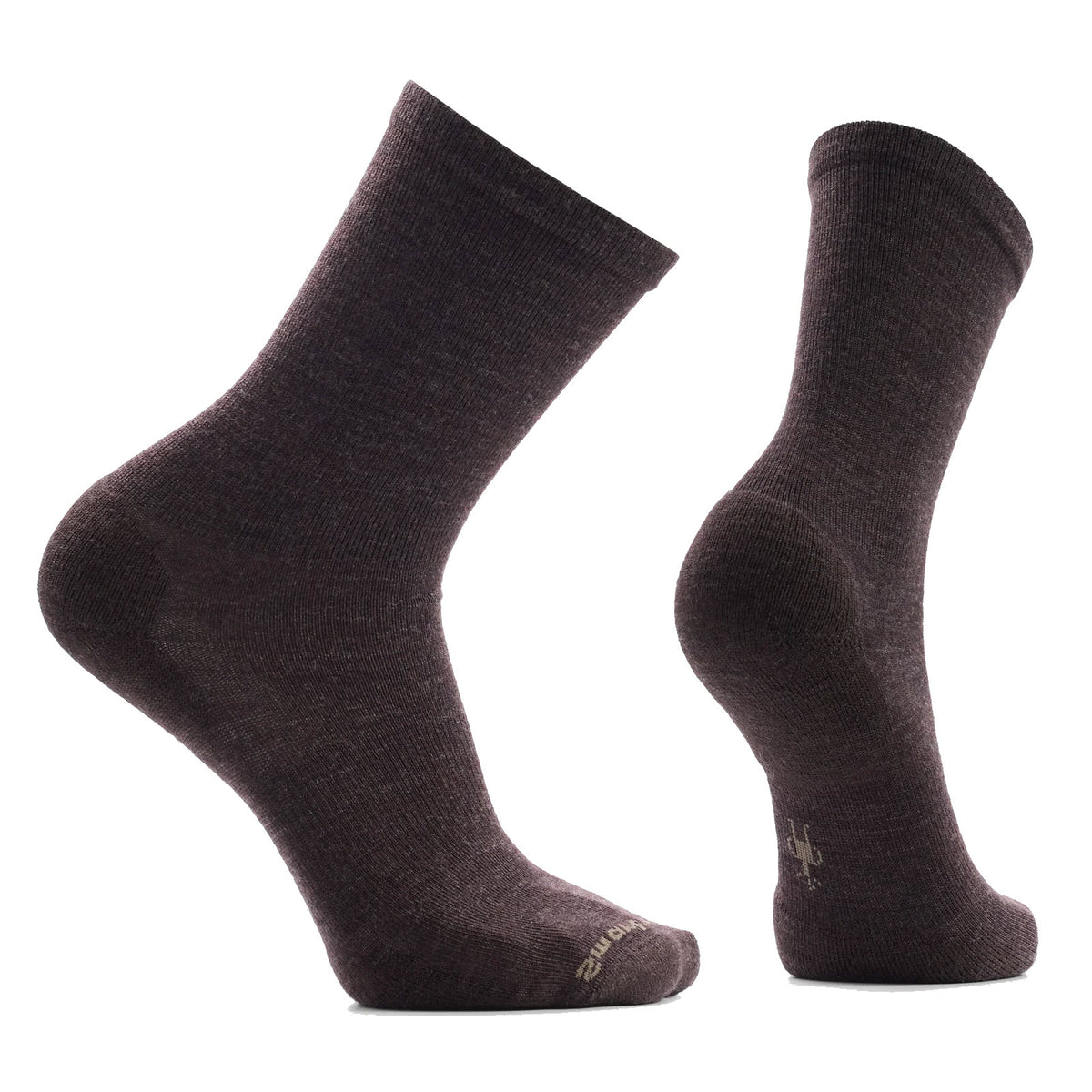 SMARTWOOL SOLID RIB CREW SOCKS CHESTNUT - MENS