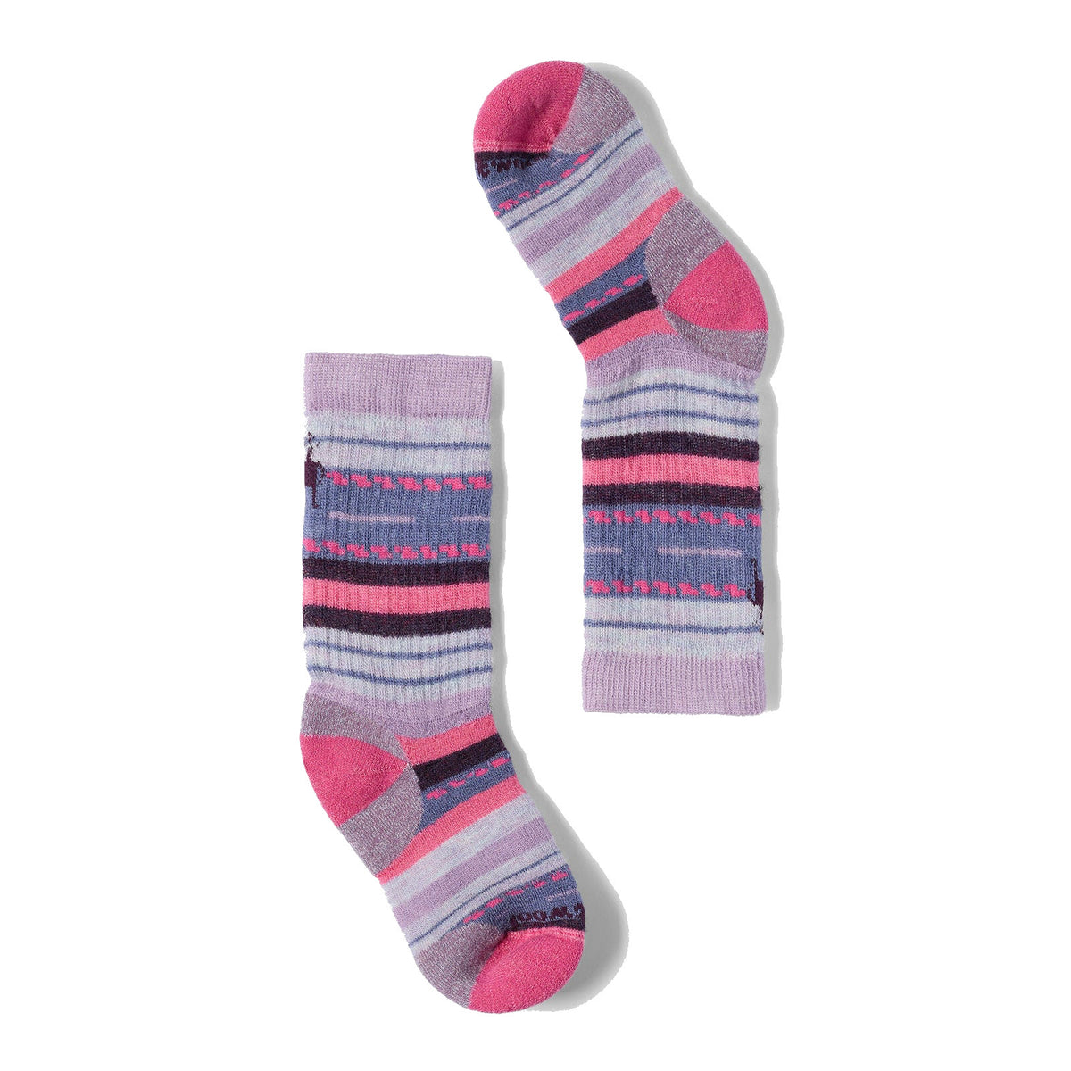 SMARTWOOL HIKE MARGARITA CREW SOCKS PURPLE DAWN - KIDS