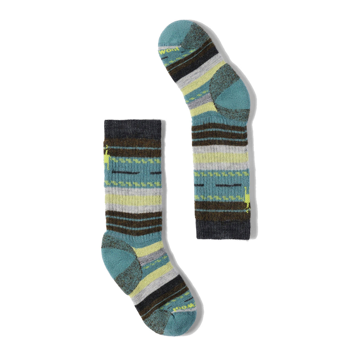 SMARTWOOL HIKE MARGARITA CREW SOCKS DUSTY TEAL - KIDS