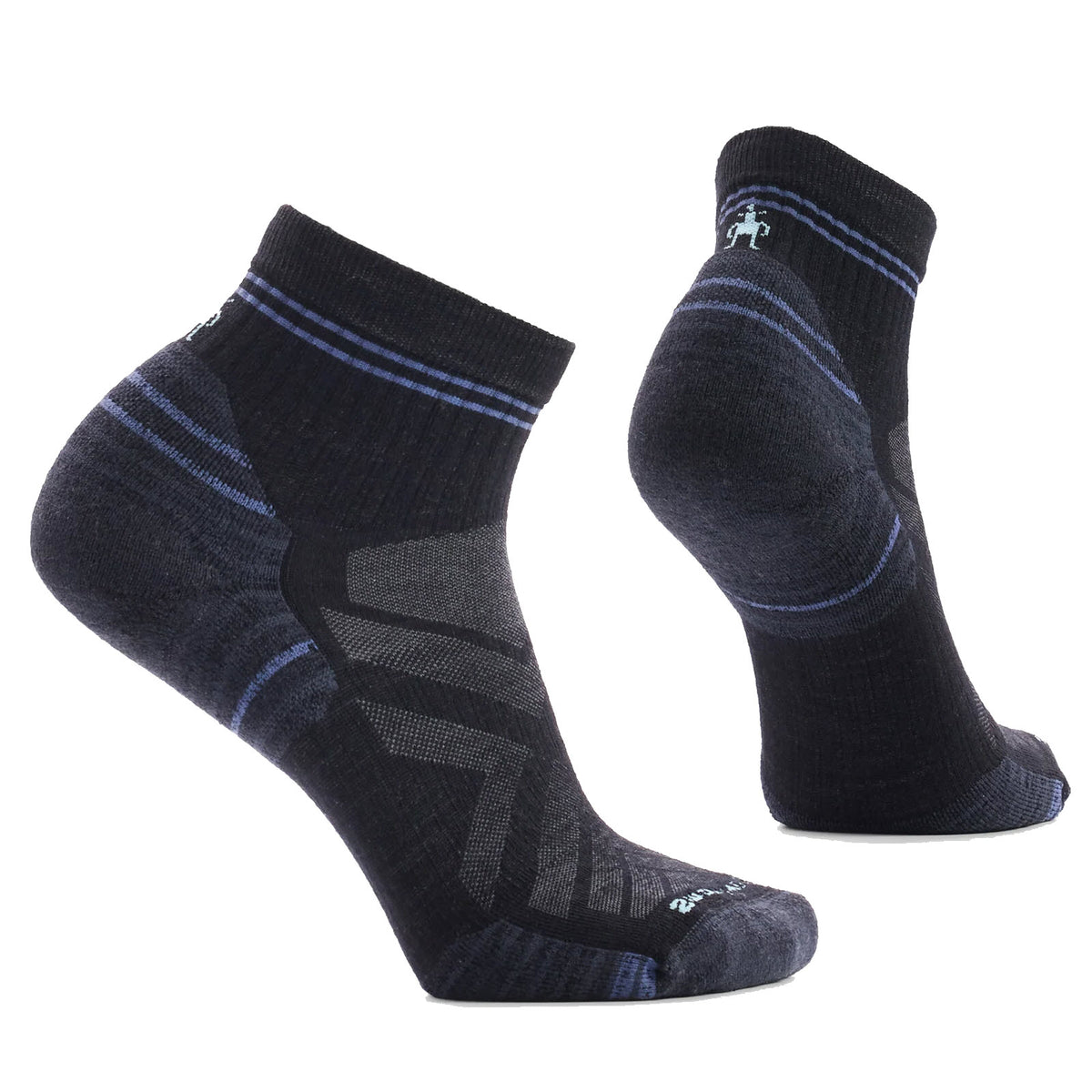 SMARTWOOL HIKE TARGETED CUSHION ANKLE SOCKS BLACK - WOMENS