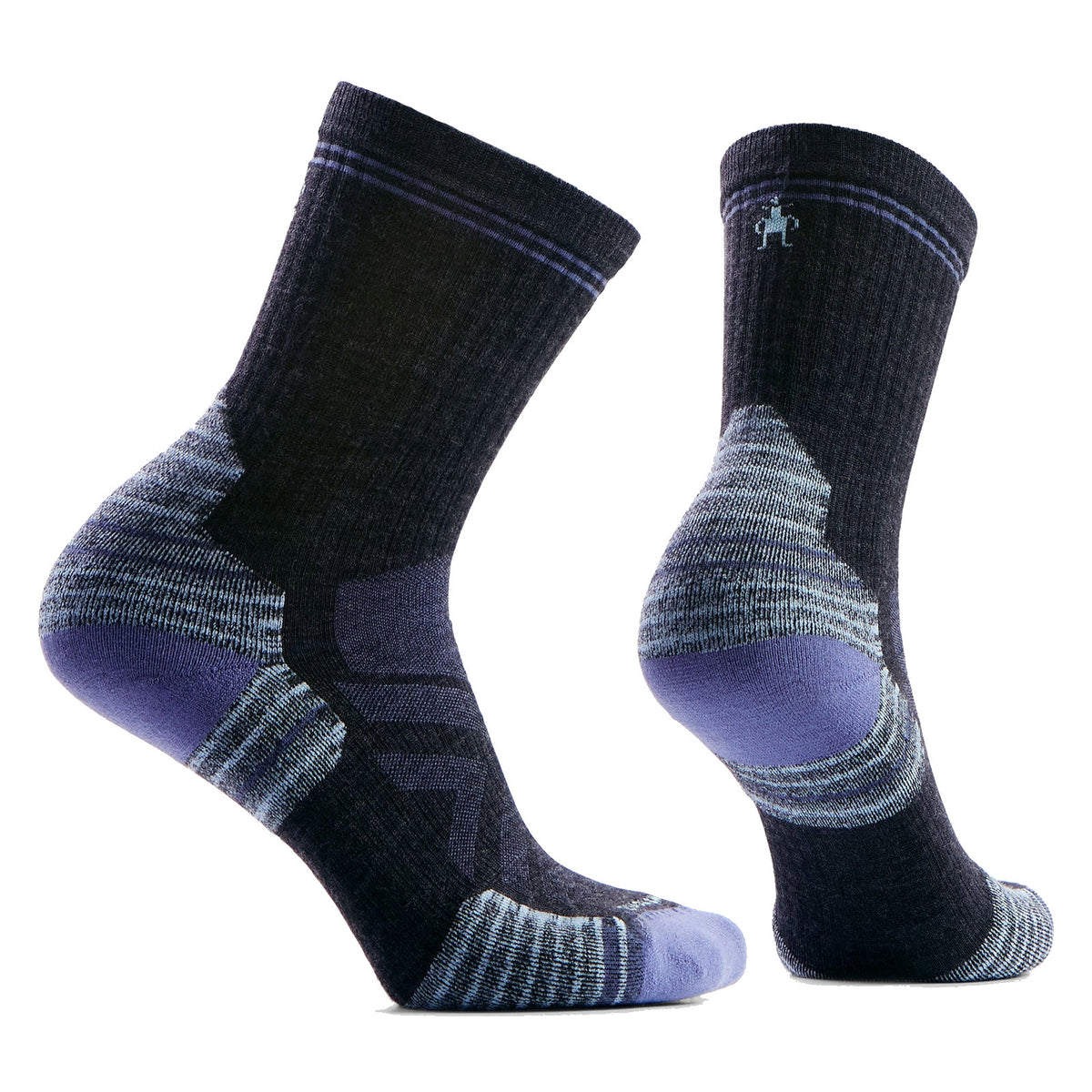 SMARTWOOL TARGETED CUSHION MID CREW SOCKS CHARCOAL - WOMENS