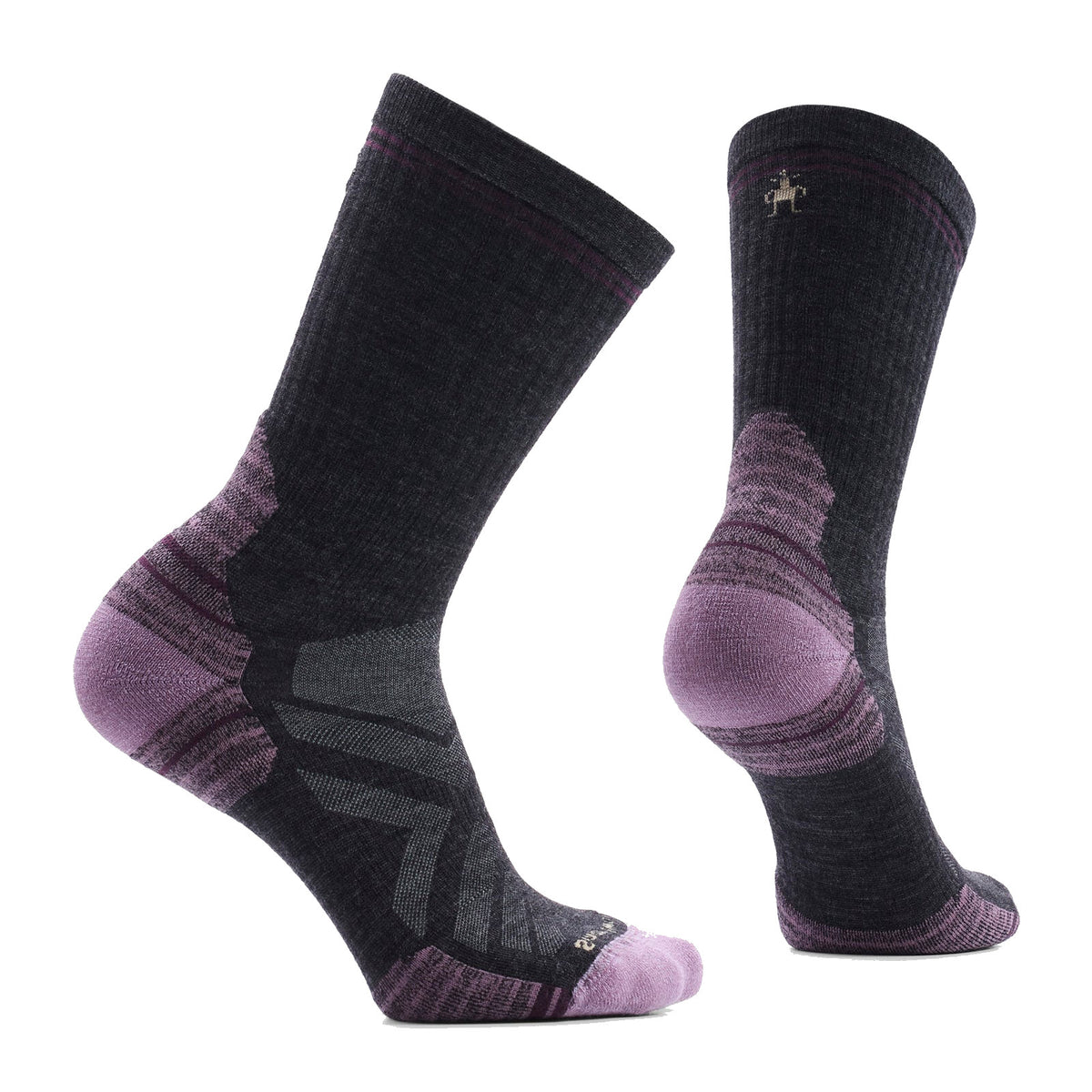 SMARTWOOL TARGETED CUSHION CREW SOCKS CHARCOAL - WOMENS