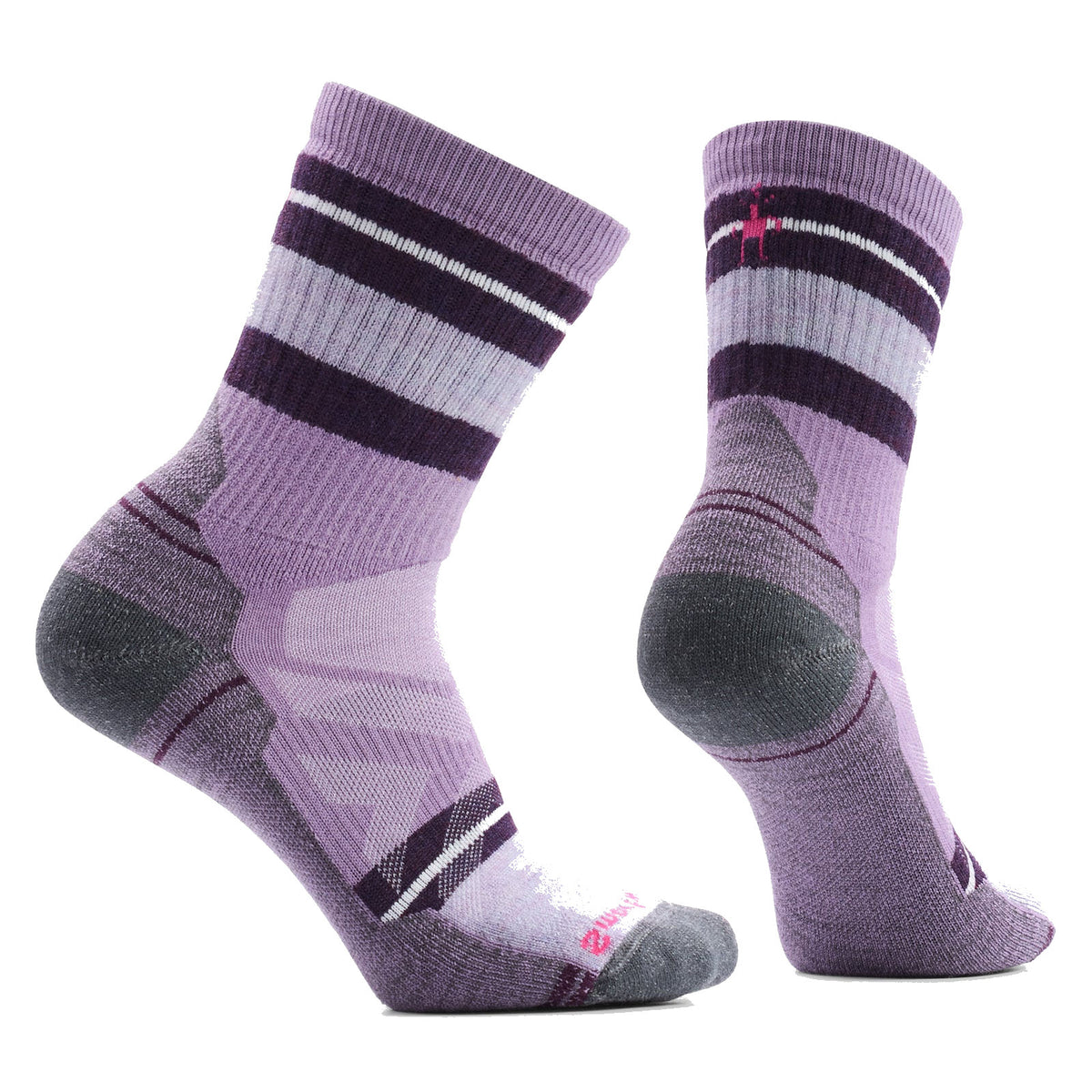 SMARTWOOL HIKE SATURNSPHERE CREW SOCKS PURPLE DAWN - WOMENS