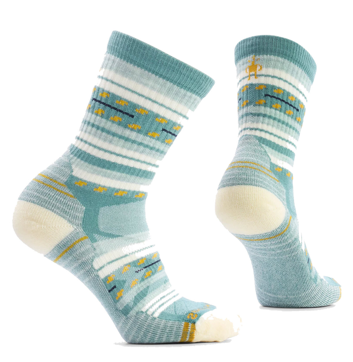 SMARTWOOL HIKE LIGHT MARGARITA CREW SOCKS DUSTY TEAL - WOMENS