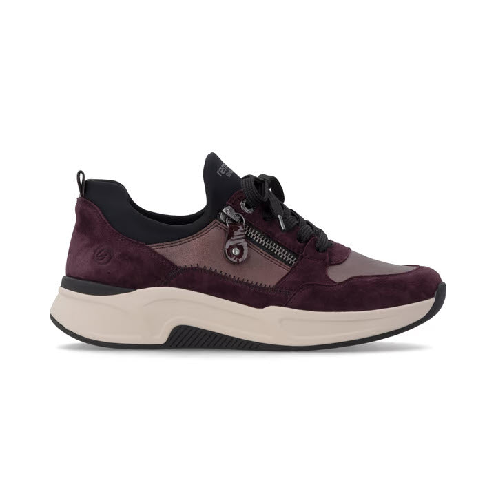 REMONTE COMFORT WALKER SIDE ZIP WINE - WOMENS