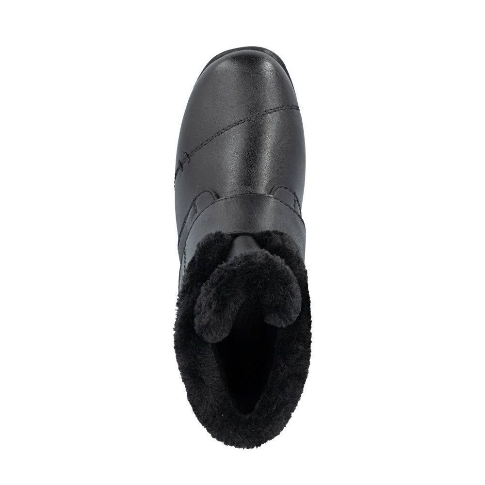 RIEKER DONNA LINED WTPF VELCRO BOOT BLACK - WOMENS