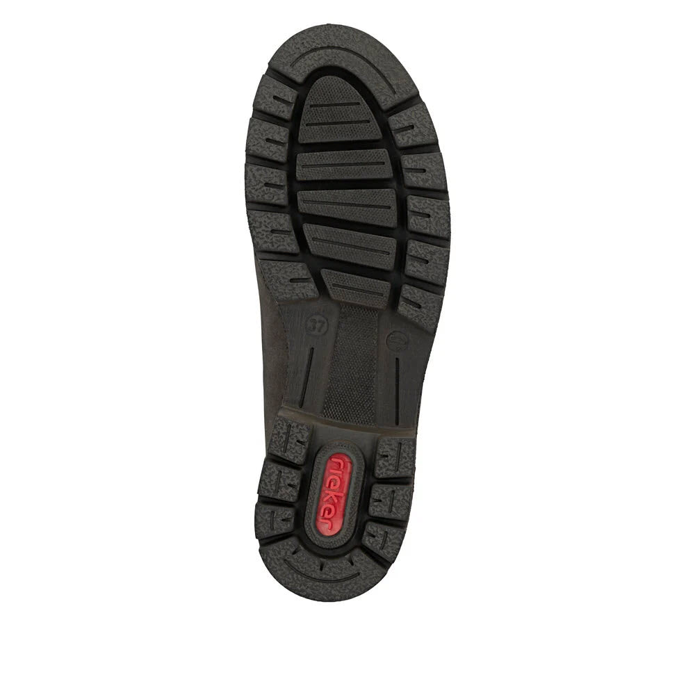 RIEKER LUG SOLE DOUBLE ZIP WATERPROOF BOOT SMOKE - WOMENS