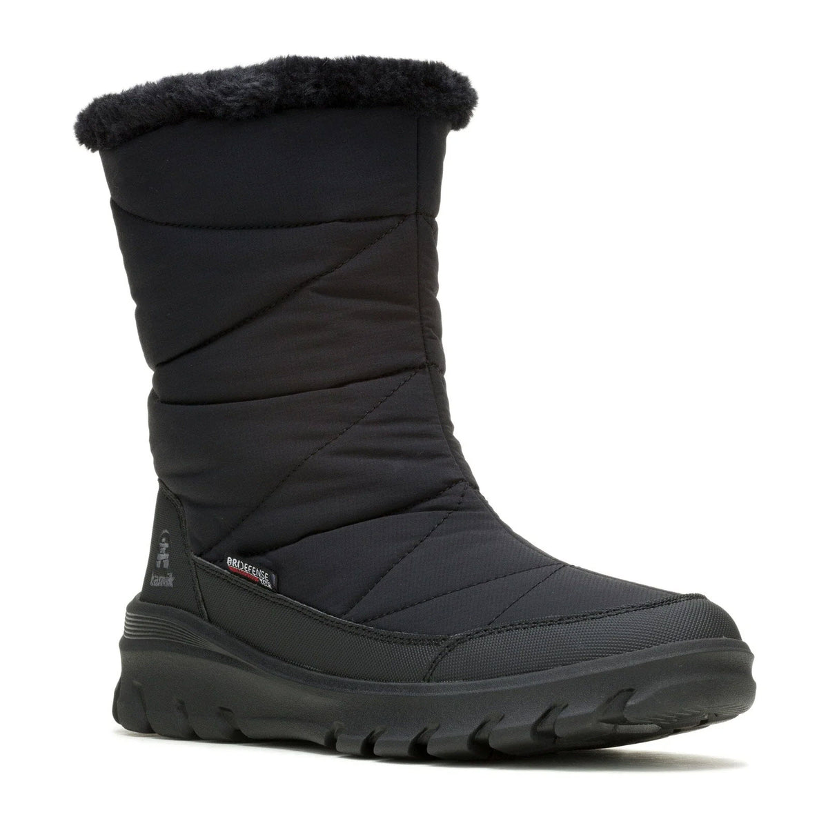 KAMIK SNOWDON ZIP INSULATED WATERPROOF BOOT BLACK - WOMENS