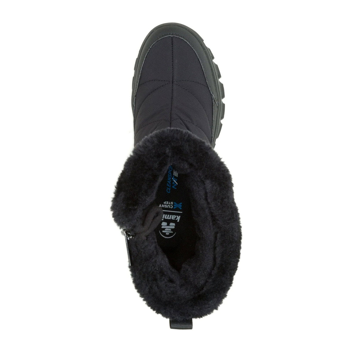 KAMIK SNOWDON ZIP INSULATED WATERPROOF BOOT BLACK - WOMENS