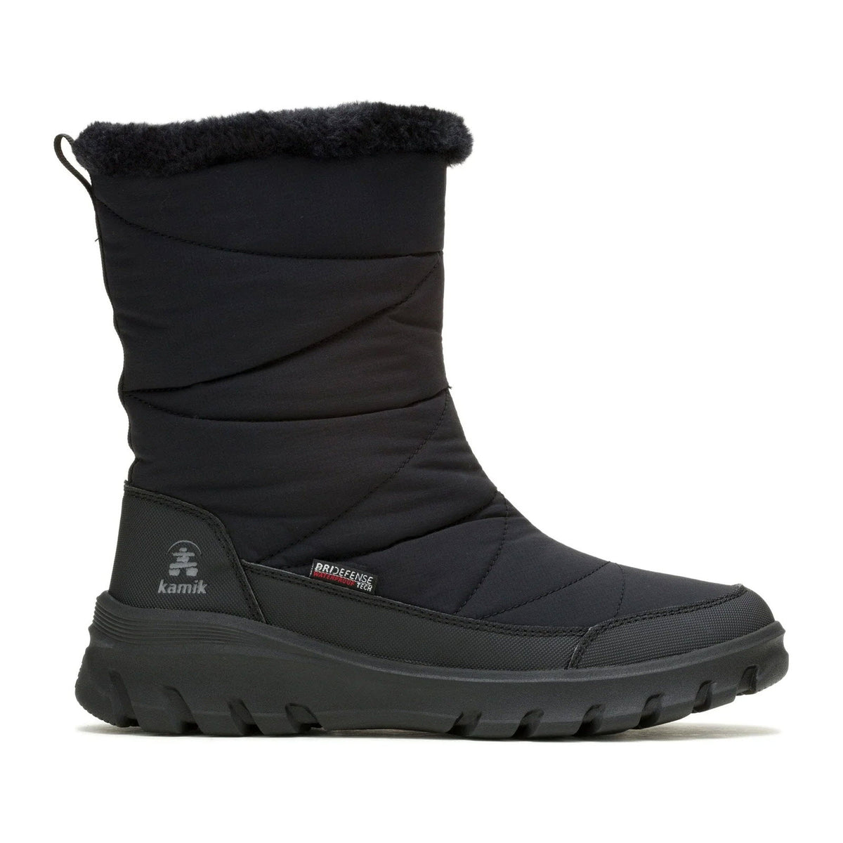 KAMIK SNOWDON ZIP INSULATED WATERPROOF BOOT BLACK - WOMENS