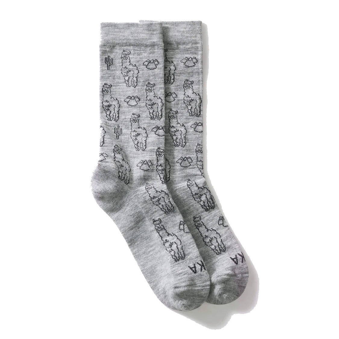 PAKA ALPACA SEBASTIAN CREW SOCKS LIGHT GREY - ADULTS