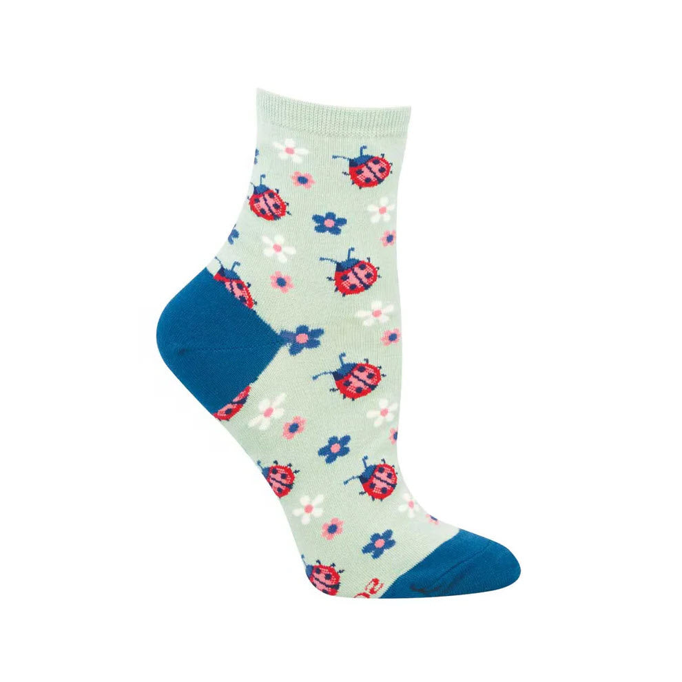 SOCKSMITH MINI CREW SOCKS LUCK BE MY LADY GREEN - WOMENS