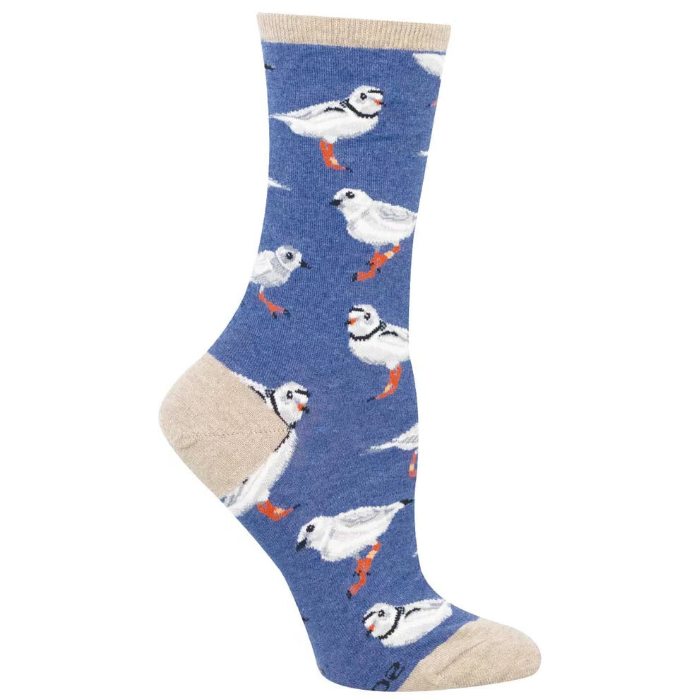 SOCKSMITH PLOVER SOCIETY CREW SOCKS BLUE - WOMENS