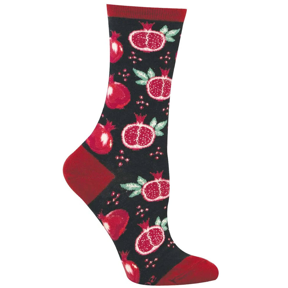 SOCKSMITH POMEGRANATE POP CREW SOCKS BLACK - WOMENS