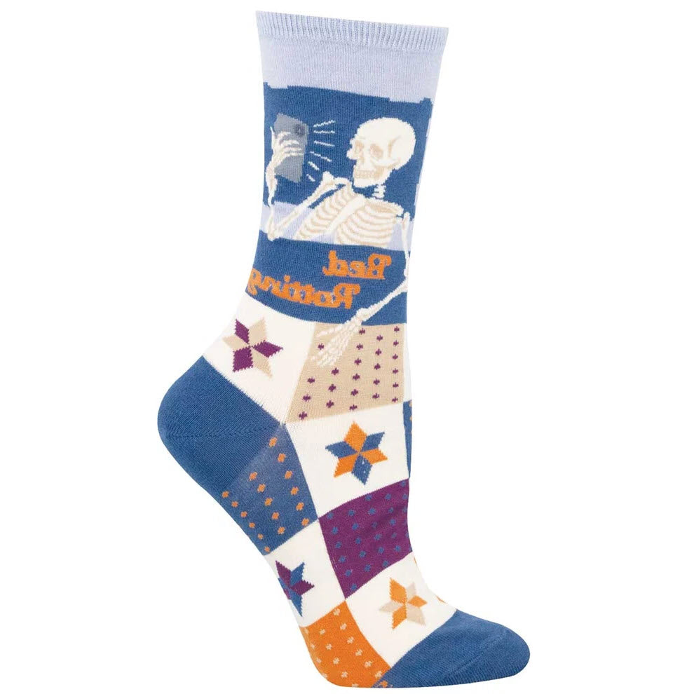 SOCKSMITH BED ROTTING CREW SOCKS BLUE - WOMENS