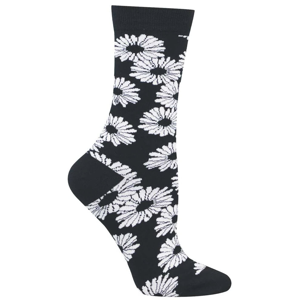 SOCKSMITH DAISY NOIR CREW SOCKS BLACK - WOMENS