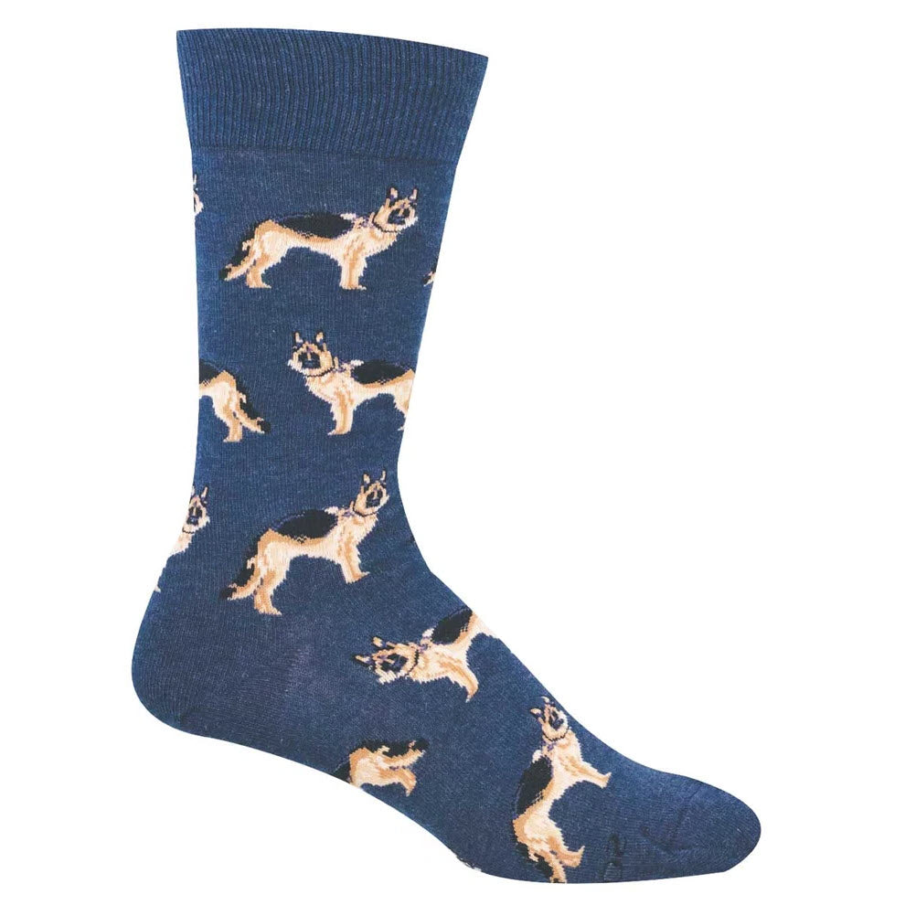 SOCKSMITH GERMAN SHEPHARDS CREW SOCKS NAVY - MENS