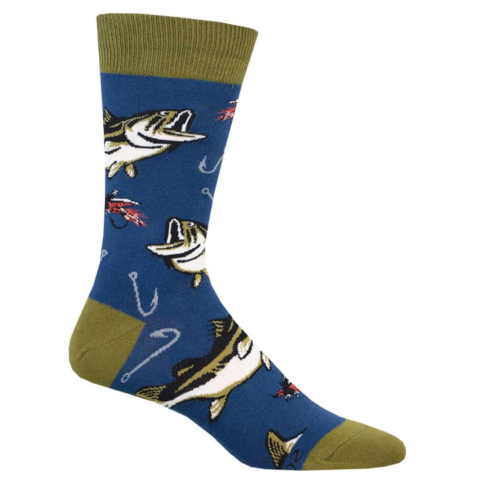 SOCKSMITH ALL ABOUT THE BASS CREW SOCKS NAVY - MENS