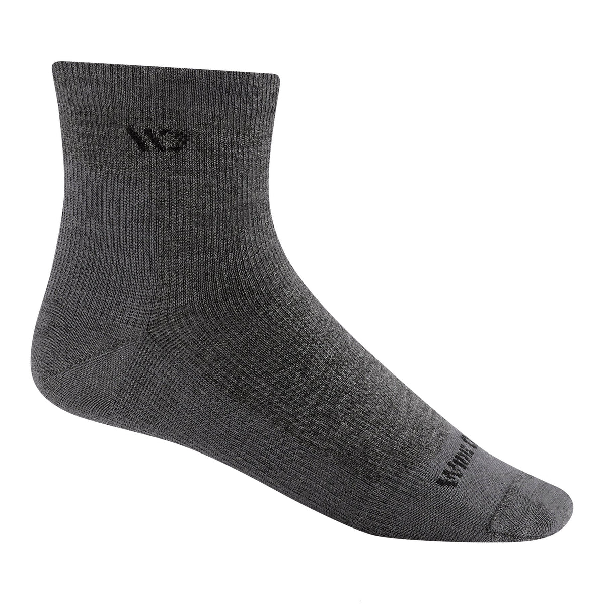 WIDE OPEN SOLID LIGHTWEIGHT QUARTER SOCK GRAY - MENS