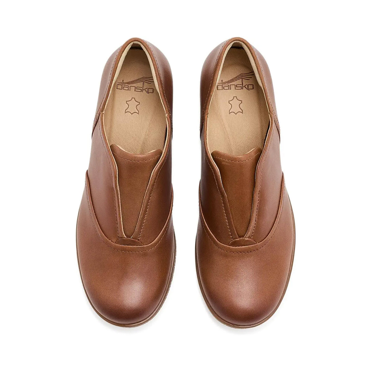DANSKO DRU FRONT GORE SLIP ON SHOE TAN - WOMENS
