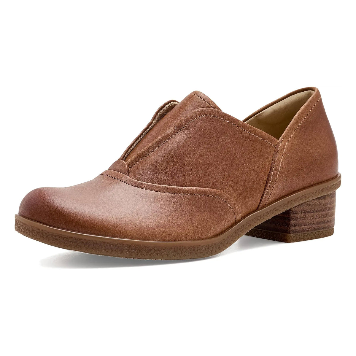 DANSKO DRU FRONT GORE SLIP ON SHOE TAN - WOMENS