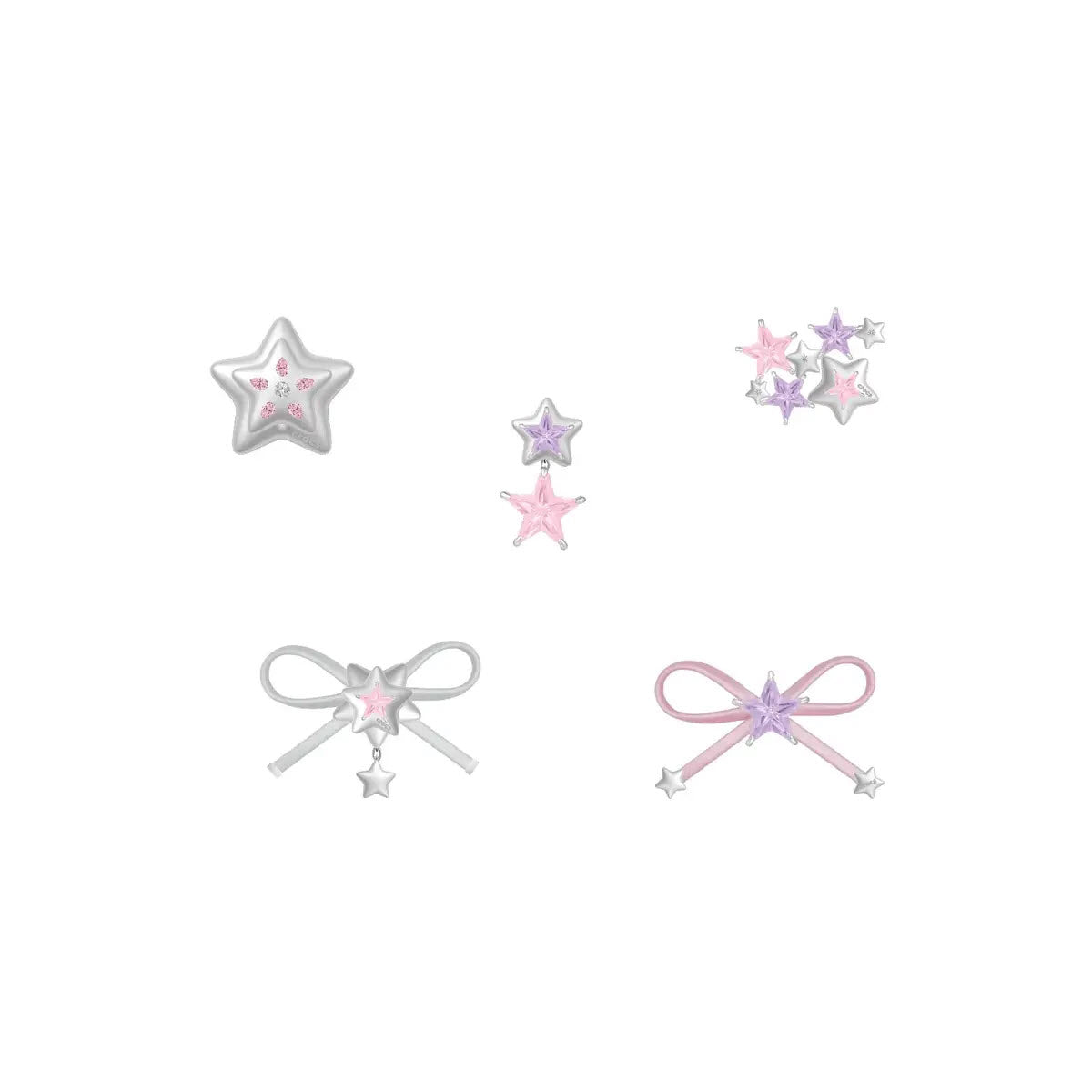 JIBBITZ STARS & BOWS 5 PACK