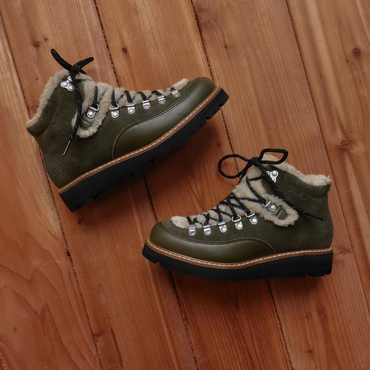 MERRELL SUGARLOAF MID LACE COZY WP BOOT DARK MOSS - WOMENS