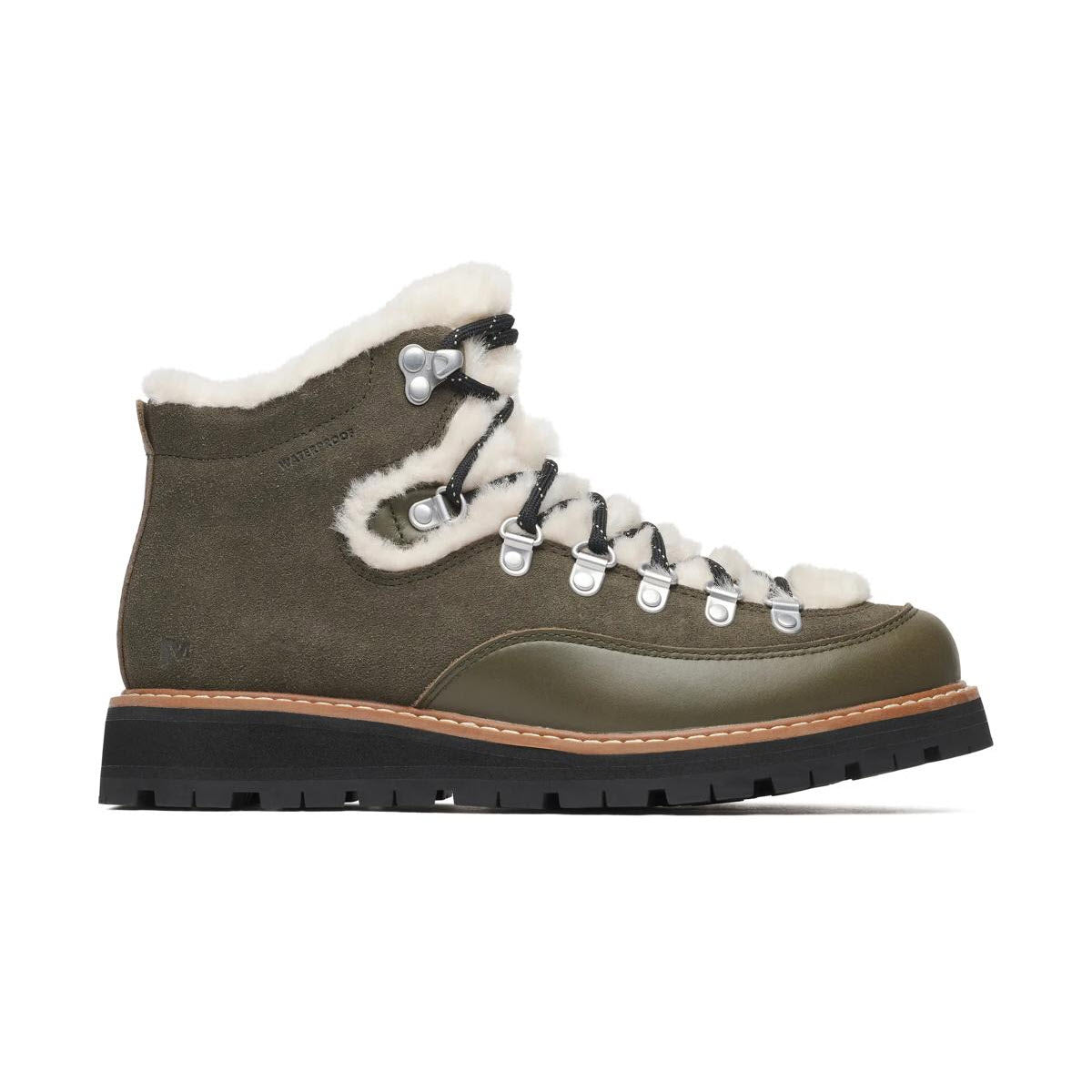 MERRELL SUGARLOAF MID LACE COZY WP BOOT DARK MOSS - WOMENS
