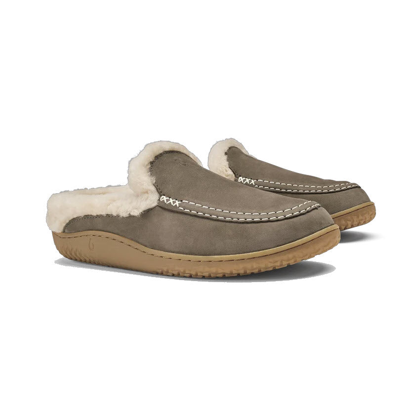 OLUKAI NOHEA KOLO LINED SLIPPER WALNUT - WOMENS