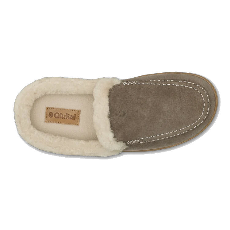 OLUKAI NOHEA KOLO LINED SLIPPER WALNUT - WOMENS