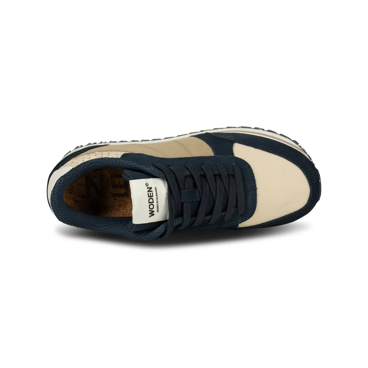 LINES OF DENMARK WODEN RONJA PLEATEAU SNEAKER NAVY - WOMENS