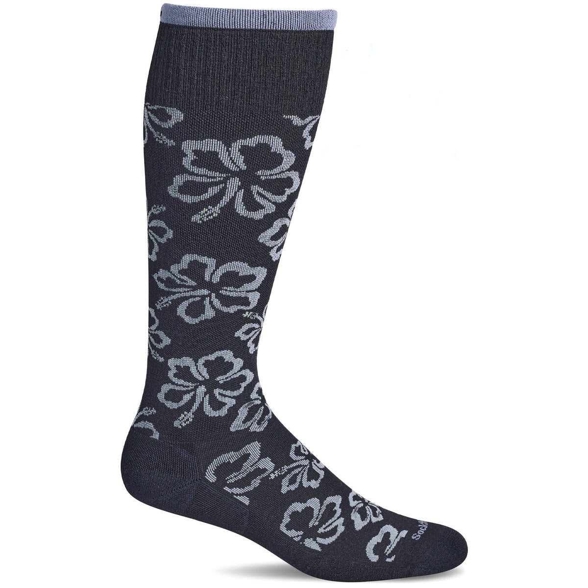 SOCKWELL FEATHERWEIGHT FLORISTA KNEE-HIGH COMPRESSION SOCKS BLACK 15-20 MMHG - WOMENS