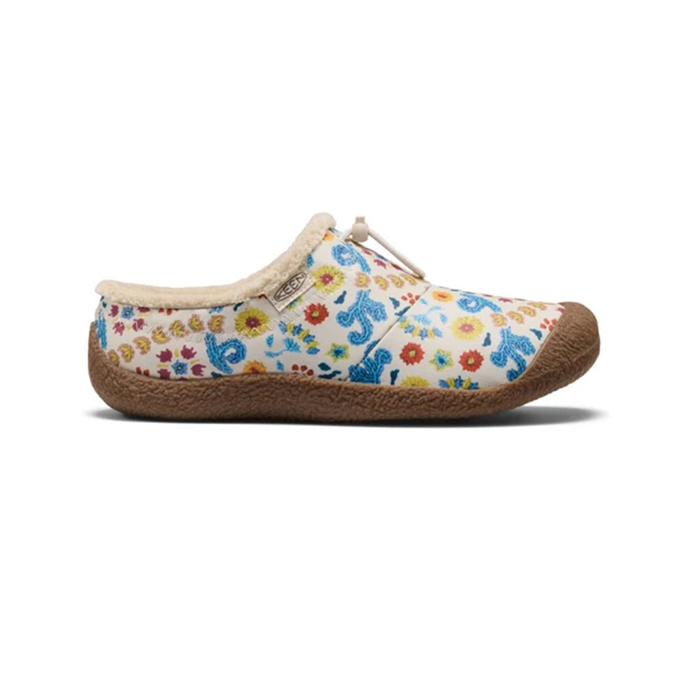 KEEN HOWSER III SLIDE EMB FLOWER BIRCH - WOMENS