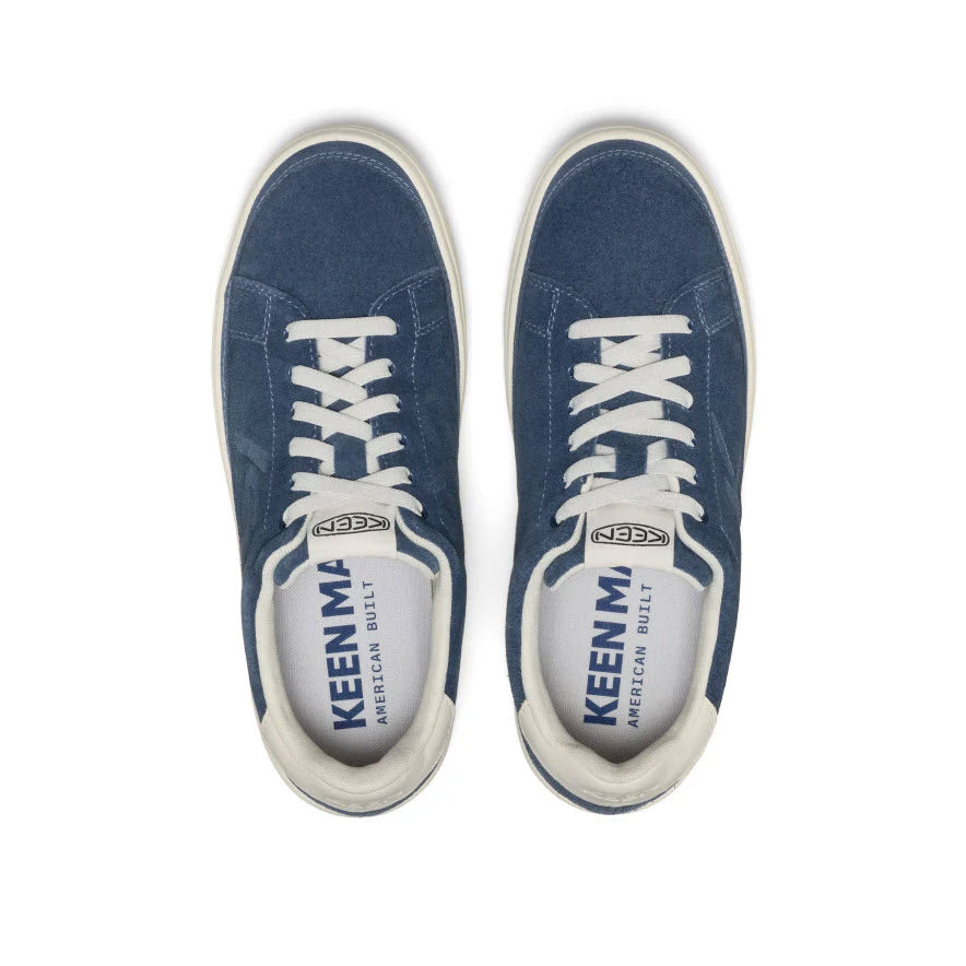 KEEN KM1 LEATHER COURT USA MADE SNEAKER VINTAGE INDIGO BIRCH - WOMENS