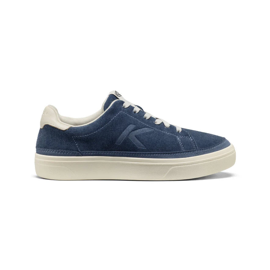 KEEN KM1 LEATHER COURT USA MADE SNEAKER VINTAGE INDIGO BIRCH - WOMENS