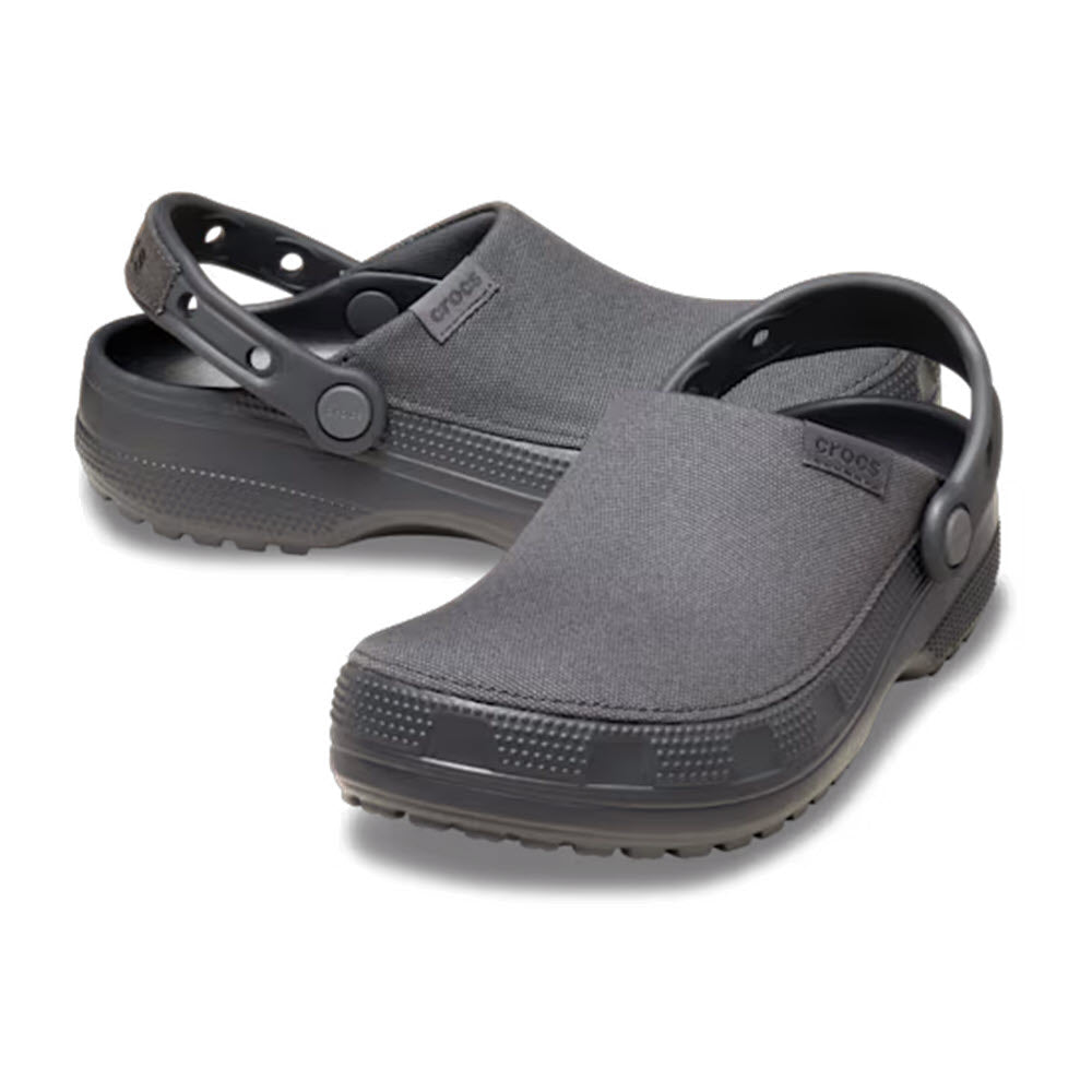 CROCS CLASSIC CRAFTED CANVAS CLOG BLACK SAND - ADULTS