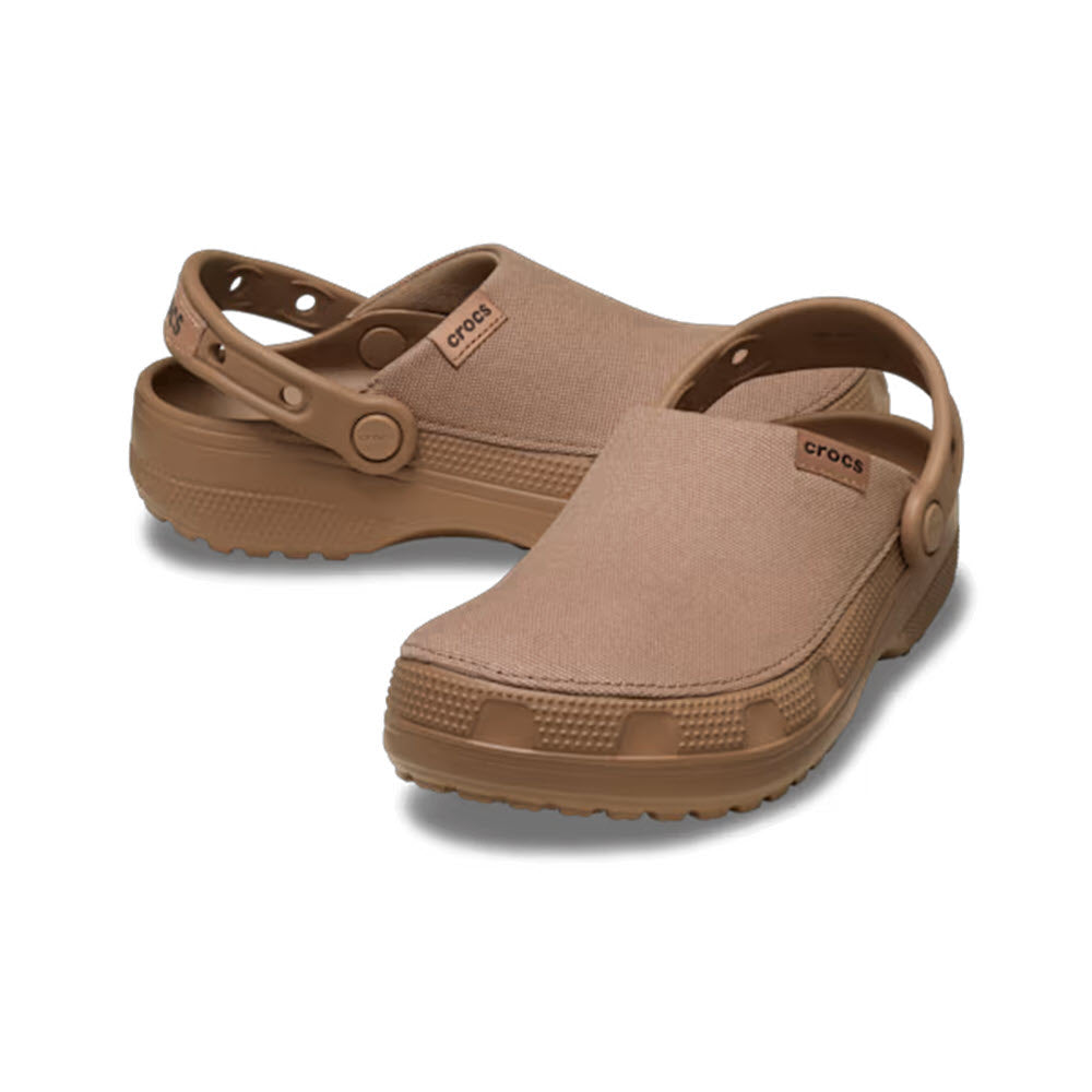 CROCS CLASSIC CRAFTED CANVAS CLOG MILK CHOCOLATE - WOMENS