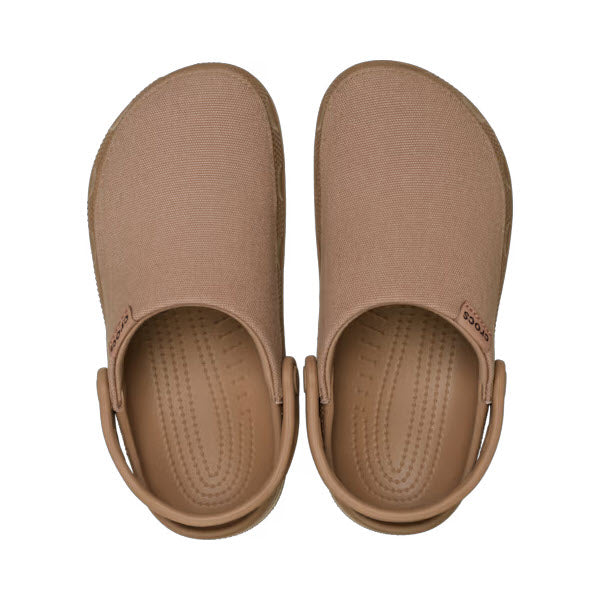 CROCS CLASSIC CRAFTED CANVAS CLOG MILK CHOCOLATE - WOMENS