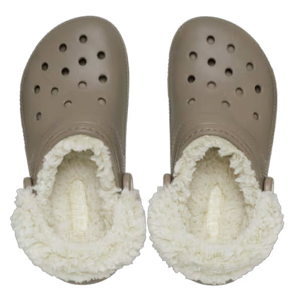 CROCS CLASSIC FLEECE LINED CLOG MUSHROOM - WOMENS