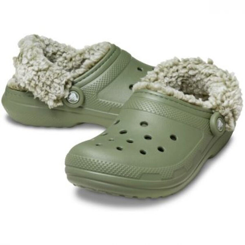 CROCS CLASSIC FLEECE LINED CLOG CARGO - WOMENS