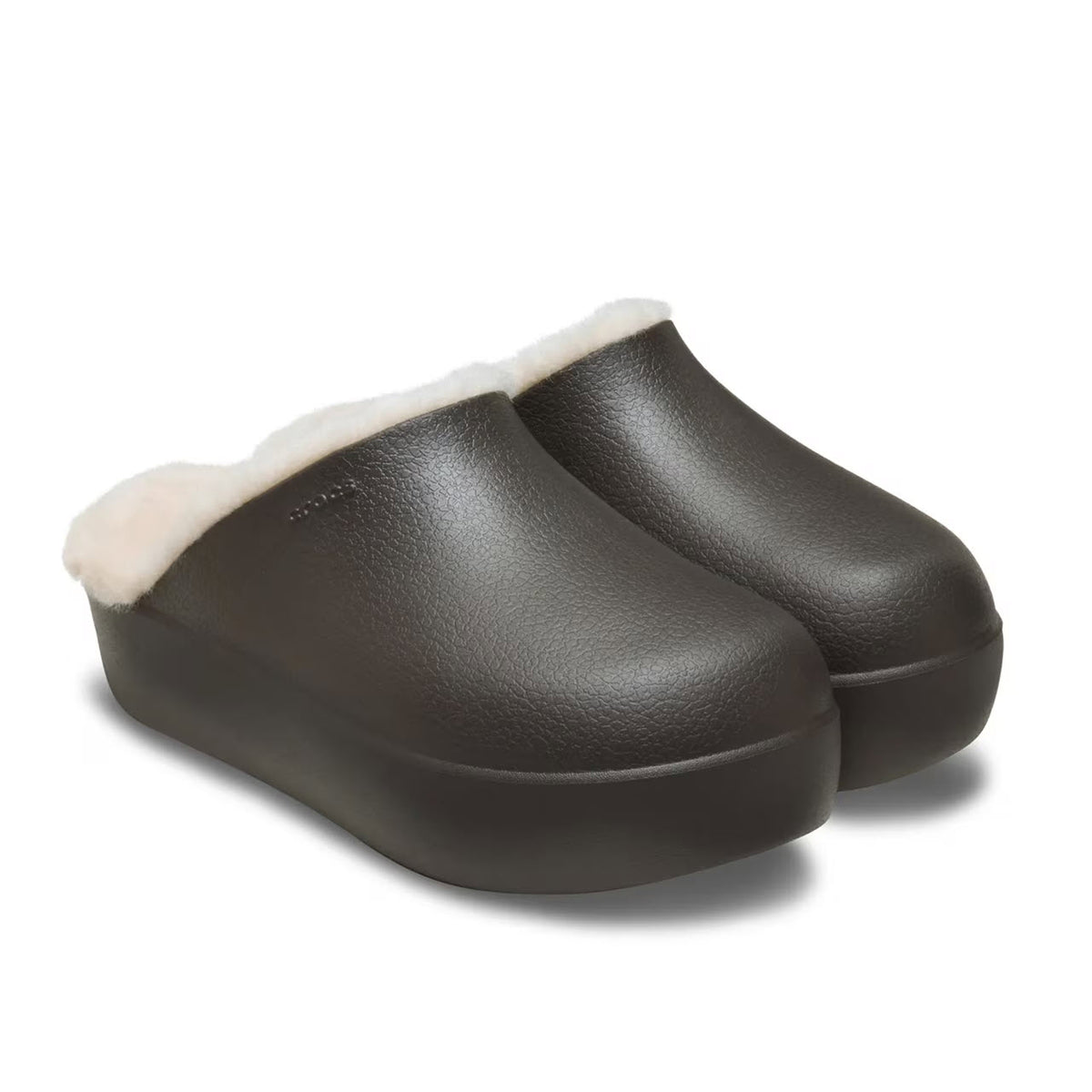 CROCS DYLAN PLATFORM LINED CLOG ESPRESSO SANDSTONE - WOMENS