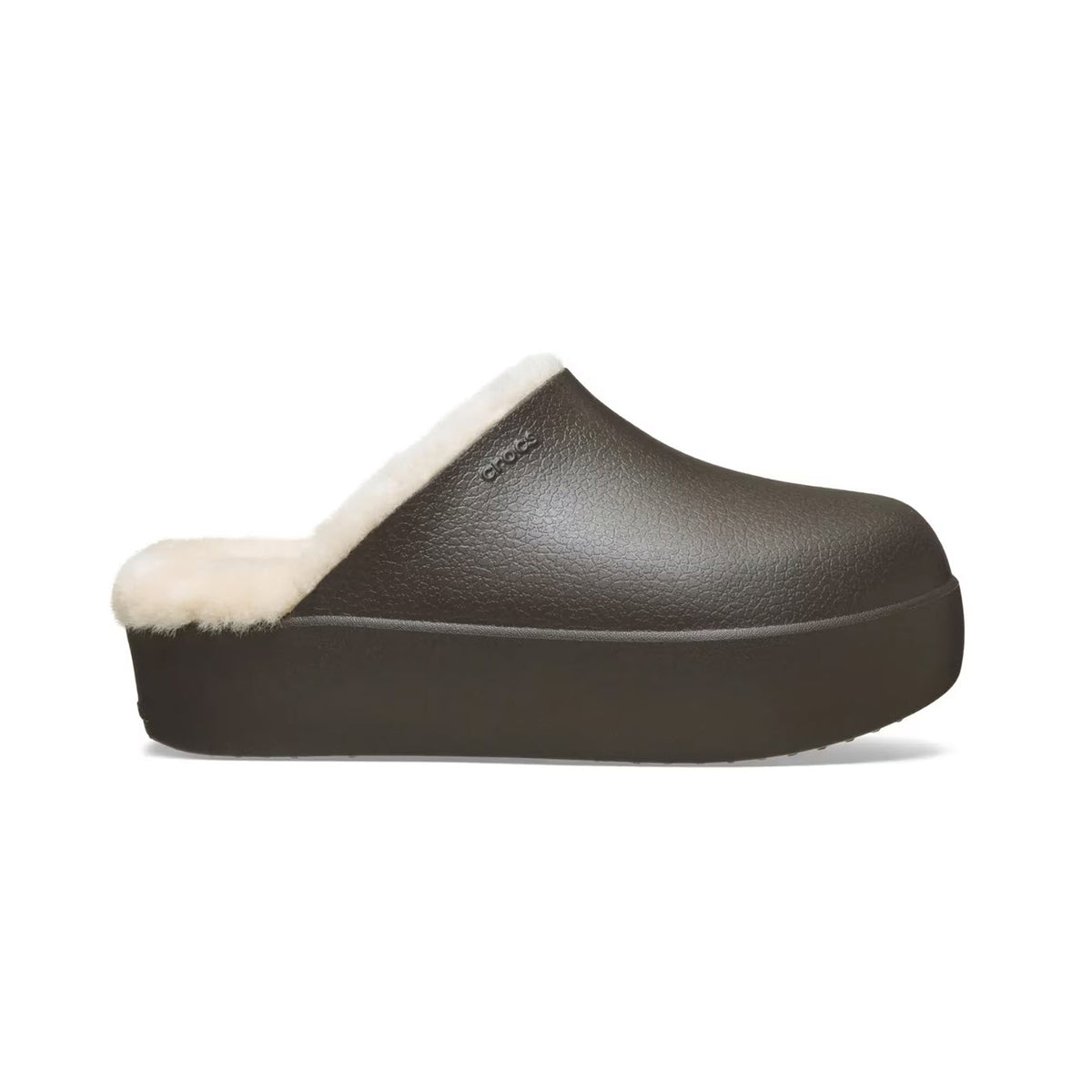 CROCS DYLAN PLATFORM LINED CLOG ESPRESSO SANDSTONE - WOMENS