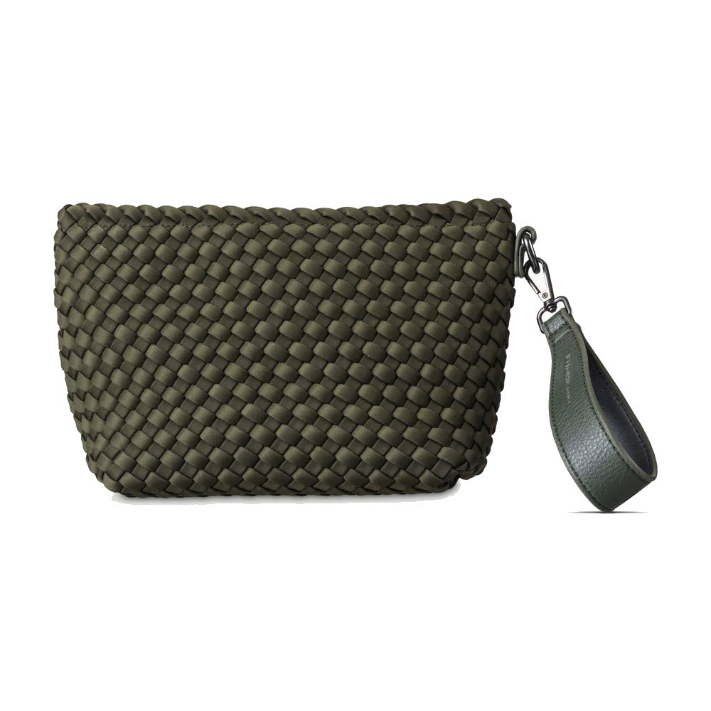 ILSE JACOBSEN NEOPRENE WOVEN CLUTCH ARMY