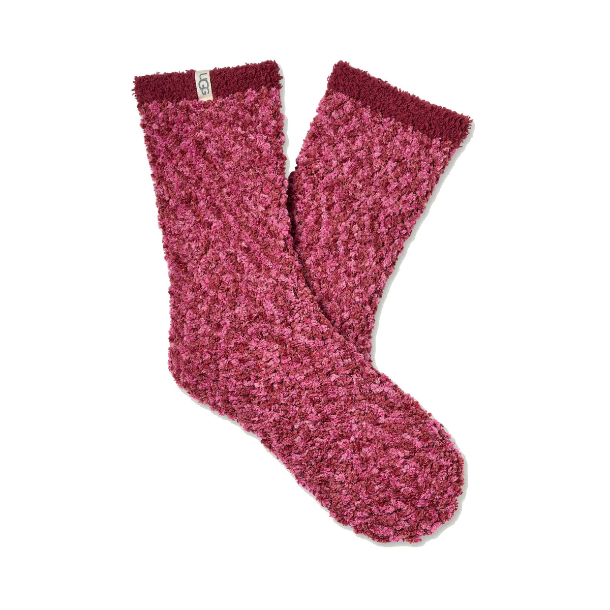 UGG COZY CHENILLE CREW SOCKS COFFEE BERRY - WOMENS