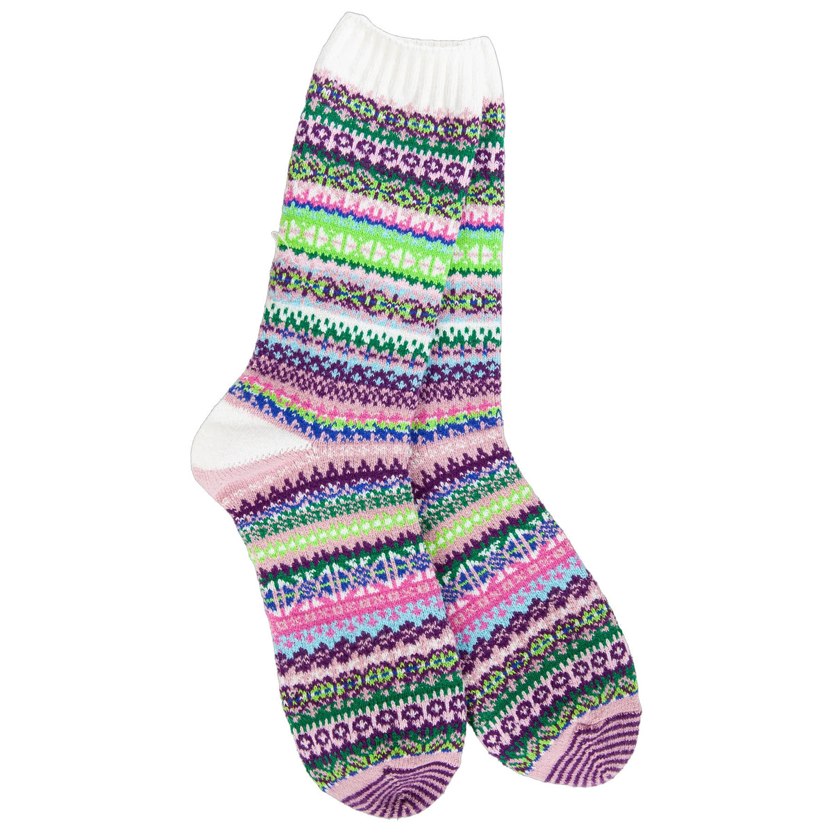 WORLDS SOFTEST NORDIC CREW SOCKS BOTANICAL - WOMENS